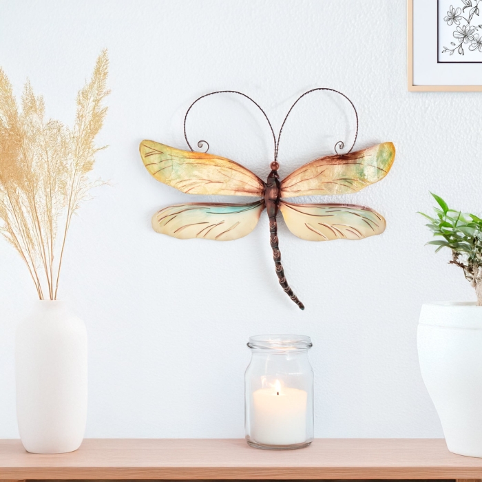 Dragonfly Wall Decor Pearl <br>(Item # m4005) - Image 2