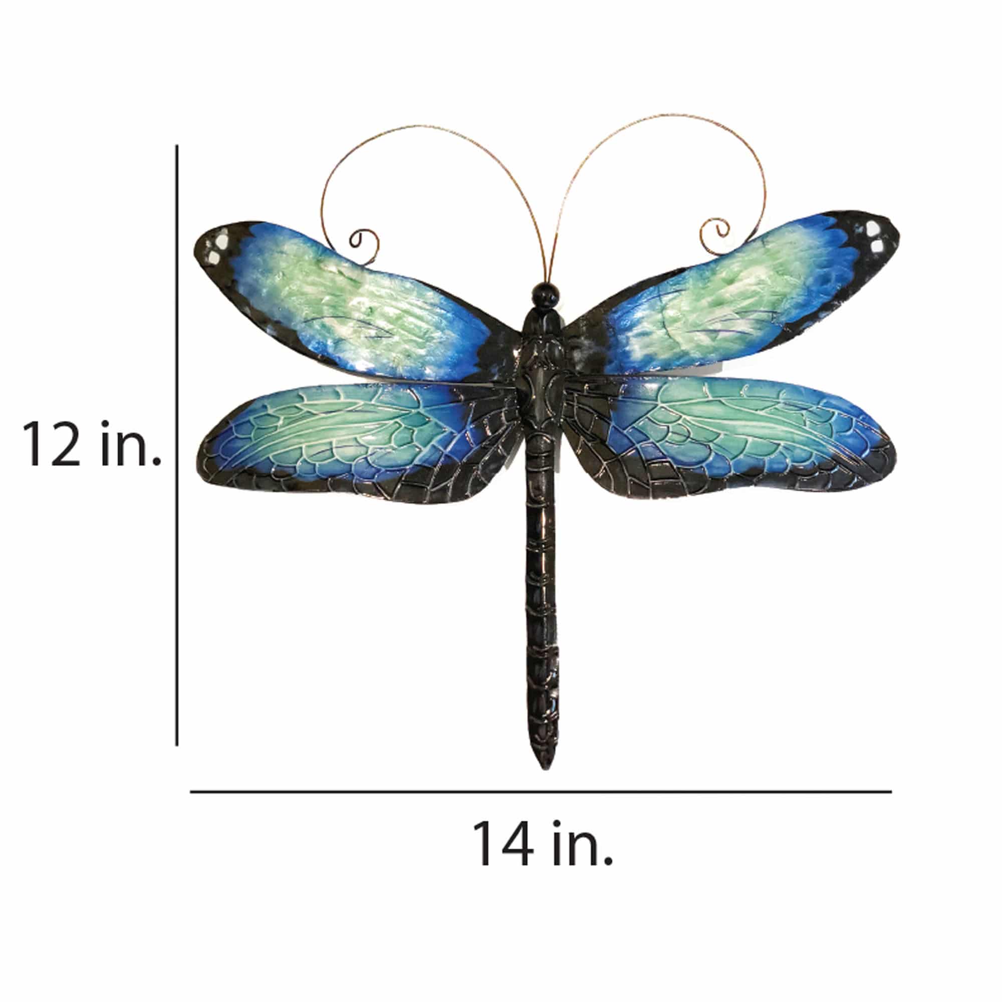 Dragonfly Wall Decor Blue And Black <br>(Item # m4028) - Image 3