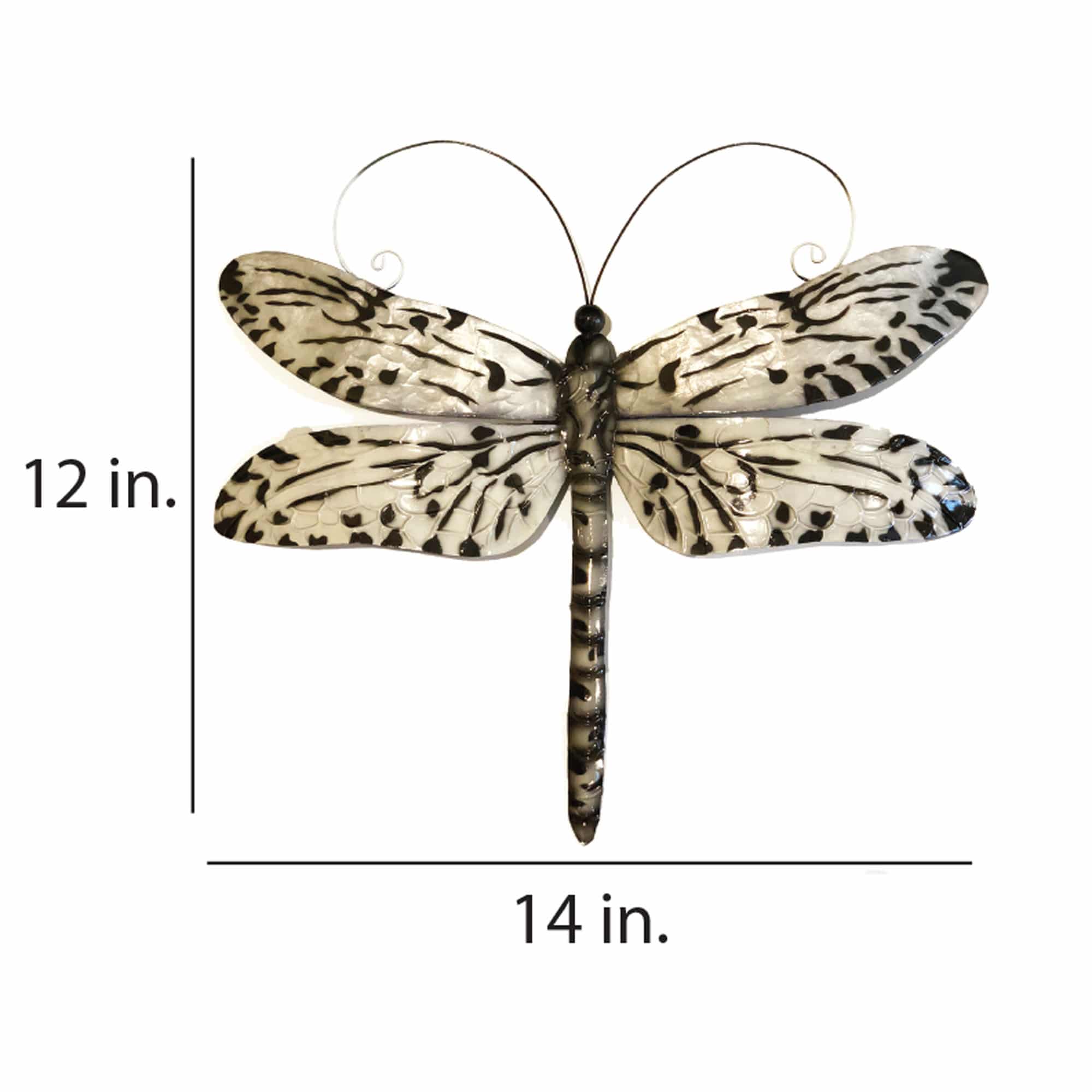 Dragonfly Wall Decor Black And White <br>(Item # m4031) - Image 3