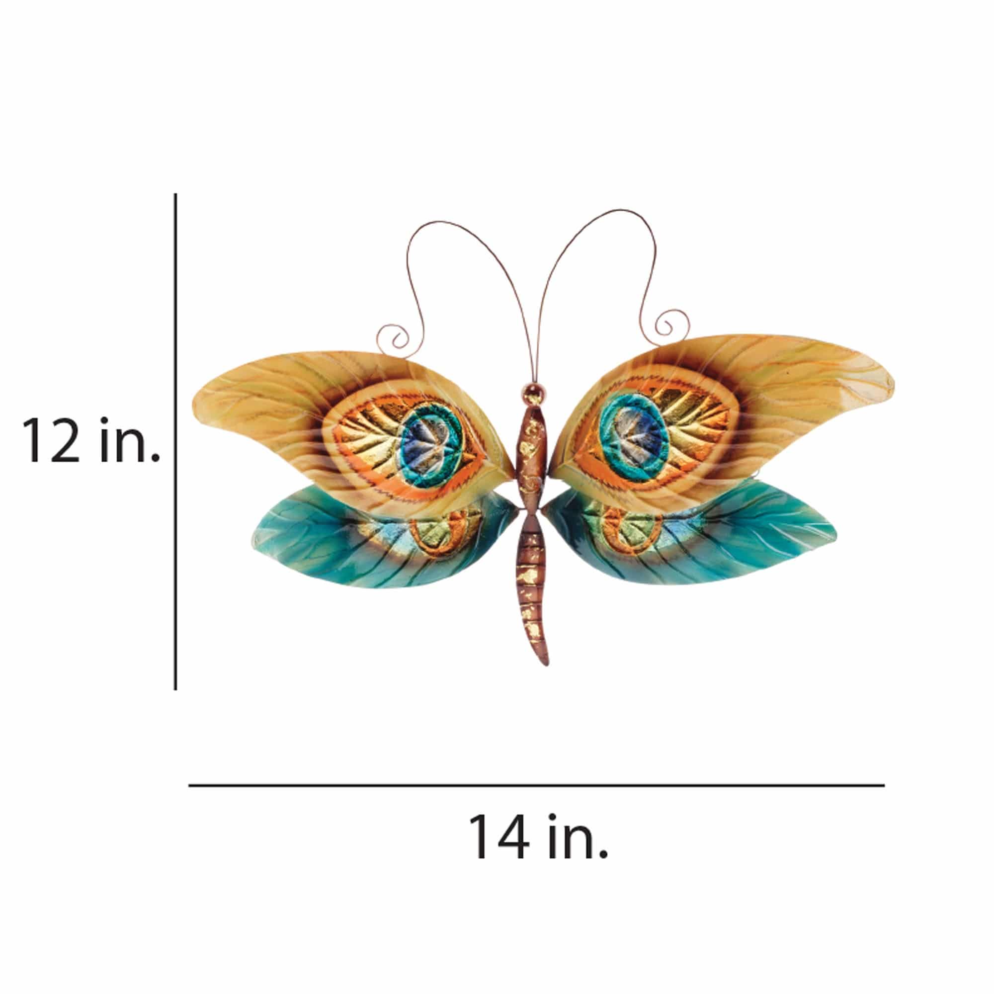 Dragonfly Wall Decor Peacock <br>(Item # m4036) - Image 3