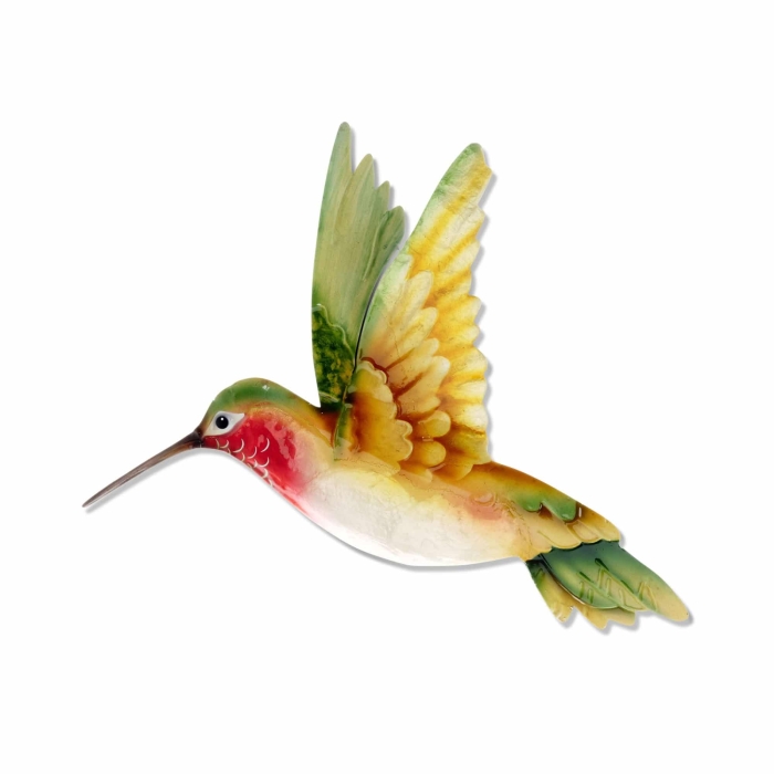 Hummingbird Wall Decor Yellow And Green <br>(Item # m7017) - Image 4
