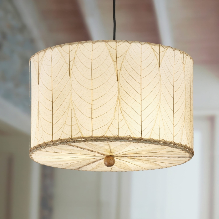 Drum Pendant 18 Inch Natural <br>(Item # 497 sn)