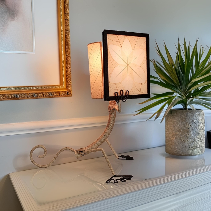 Enlightened Gecko Table Lamp Natural <br>(Item # 305 t n) - Image 2
