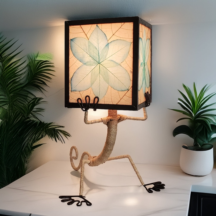 Enlightened Gecko Table Lamp Sea Blue <br>(Item # 305 t sb)