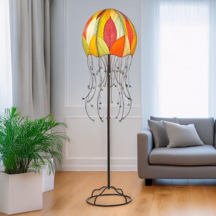 Jellyfish Large Floor Lamp Multi Color <br>(Item # 399 m)