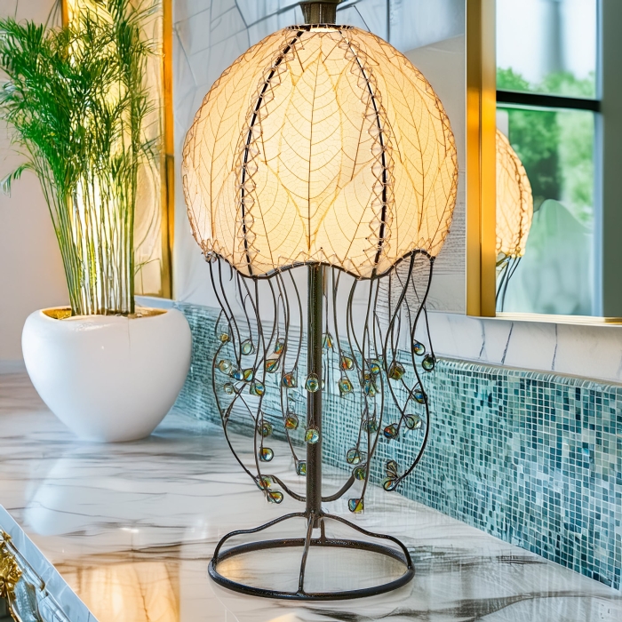 Jellyfish Table Lamp Natural <br>(Item # 399 t n)