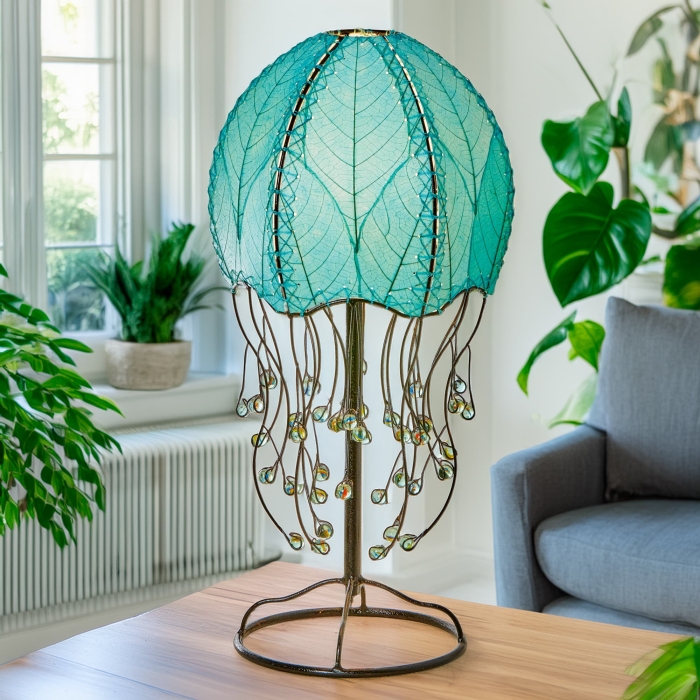 Jellyfish Table Lamp Sea Blue <br>(Item # 399 t sb)