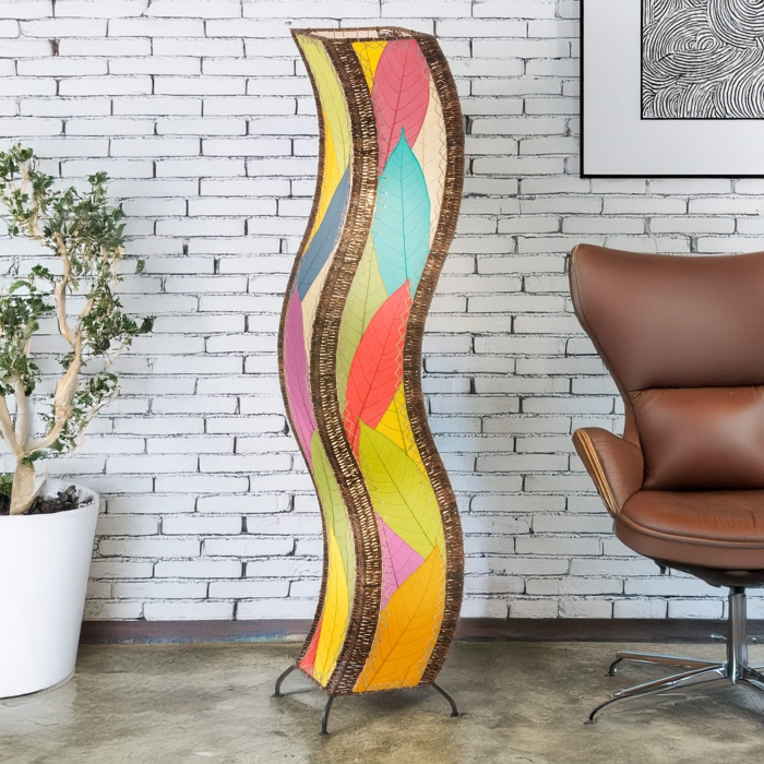 Wave Large Floor Lamp Multi Color <br>(Item # 457 l m)