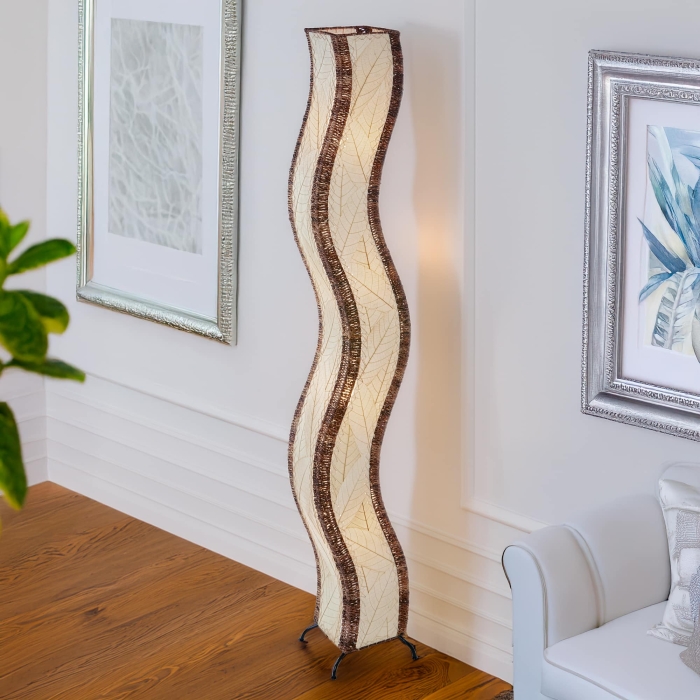 Wave Giant Floor Lamp Natural <br>(Item # 457 xl n)