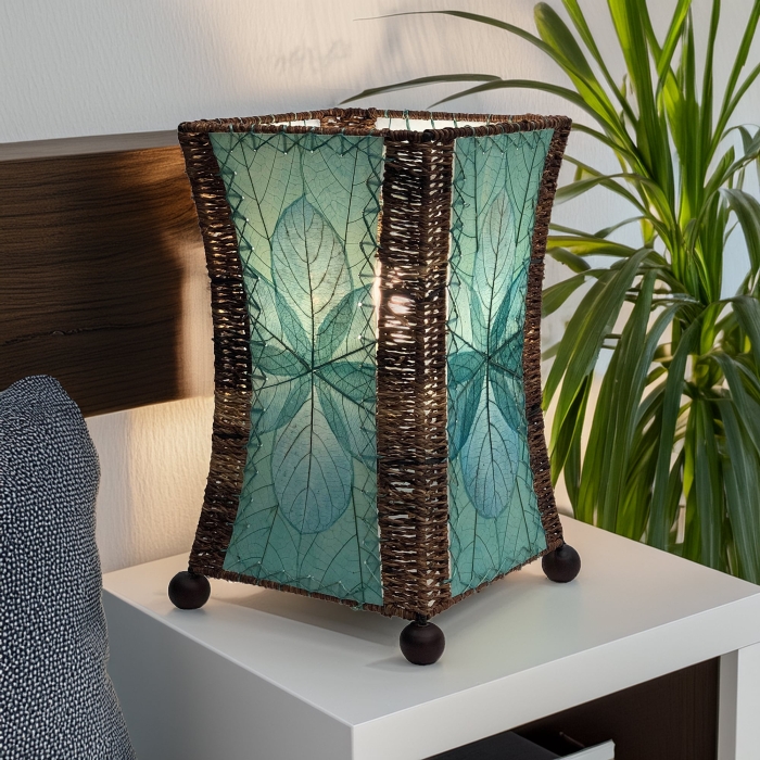 Hourglass Table Lamp Sea Blue <br>(Item # 553 t sb) - Image 2