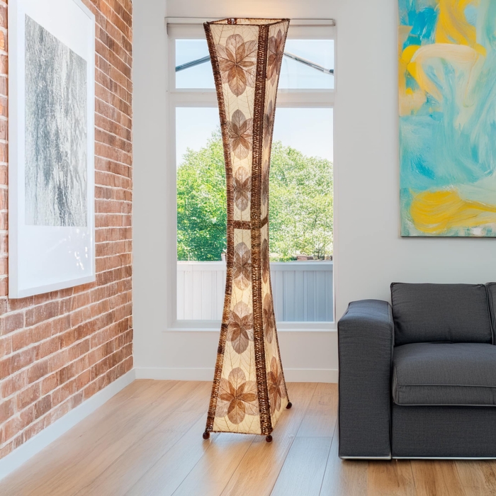 Hourglass Giant Floor Lamp Natural <br>(Item # 553 xl n)
