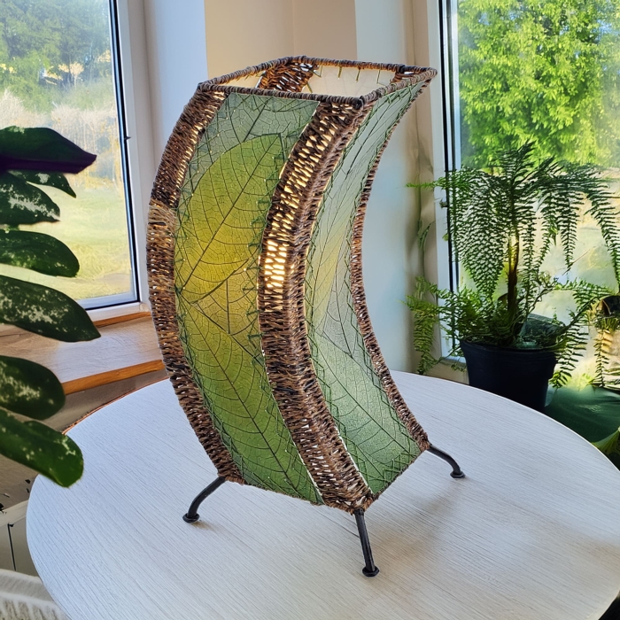 C Shape Table Lamp Green <br>(Item # 566 g)