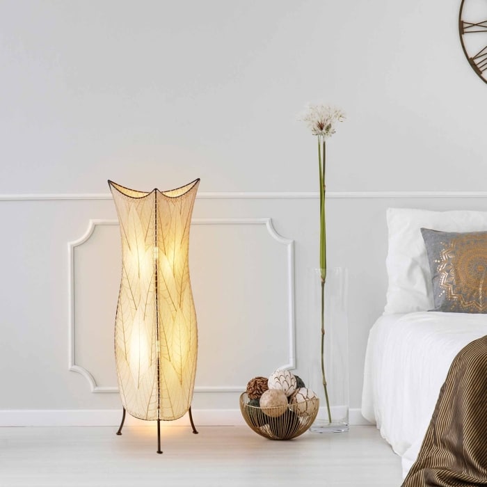 Flowerbud Large Floor Lamp Natural <br>(Item # 568 l n)