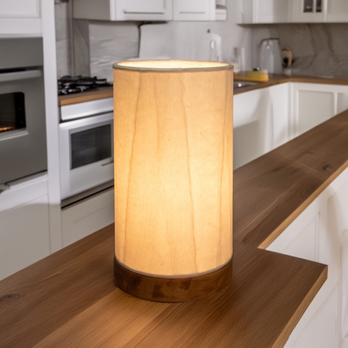 Mini Paper Cylinder Table Lamp Glacier Natural <br>(Item # 646 g)