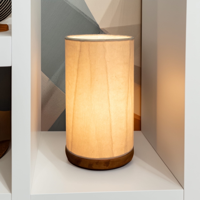 Mini Paper Cylinder Table Lamp Glacier Natural <br>(Item # 646 g) - Image 2