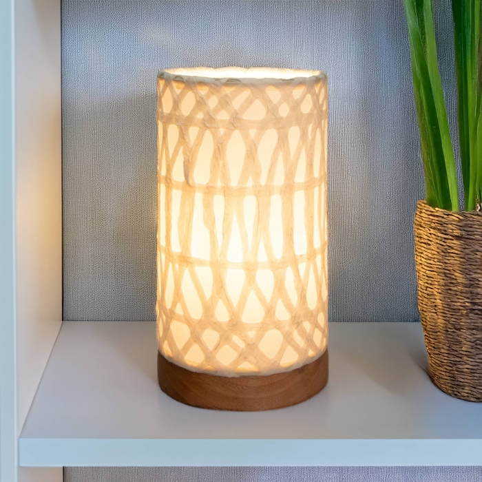 Mini Paper Cylinder Table Lamp Arches Natural <br>(Item # 646 i)