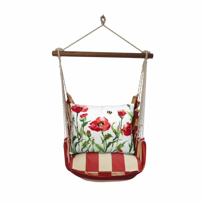 Swing Set 4 piece - Americana Stripe w/ Poppies & Bee <br>(Item # amsw471-sp) - Image 3