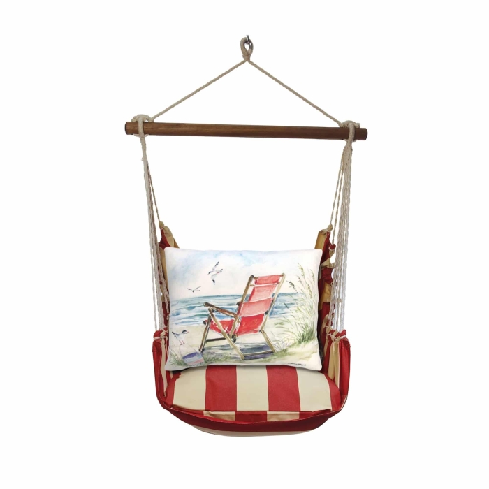 Swing Set 4 piece - Americana Stripe w/ Red Beach Chair <br>(Item # amsw905-sp) - Image 3