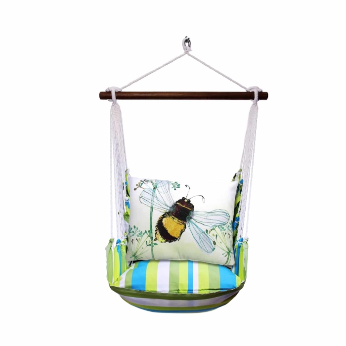 Swing Set 4 piece - Beach Boulevard Stripe w/ Bumblebee Bee Wisp <br>(Item # bbrr105-sp) - Image 3