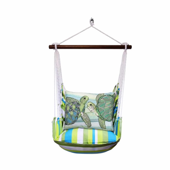 Swing Set 4 piece - Beach Boulevard Stripe w/ Sea Turtle Pair <br>(Item # bbrr461-sp) - Image 3