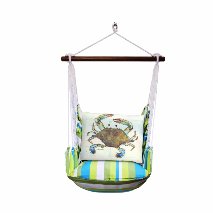 Swing Set 4 piece - Beach Boulevard Stripe w/ Traditional Crab <br>(Item # bbrr907-sp) - Image 3