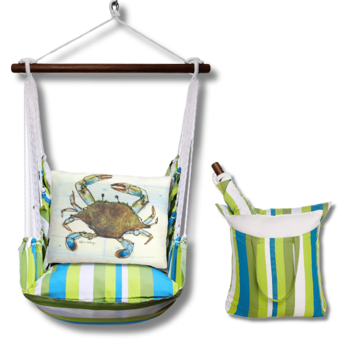 Swing Set 4 piece - Beach Boulevard Stripe w/ Traditional Crab <br>(Item # bbrr907-sp) - Image 2