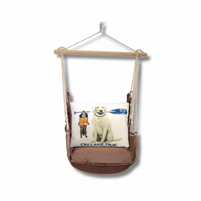 Swing Set 4 piece - Chocolate Solid w/ Lake Time <br>(Item # chmlt302-sp) - Image 3