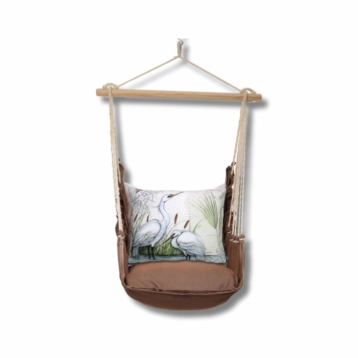 Swing Set 4 piece - Chocolate Solid w/ Heron Pair <br>(Item # chsw101-sp) - Image 3
