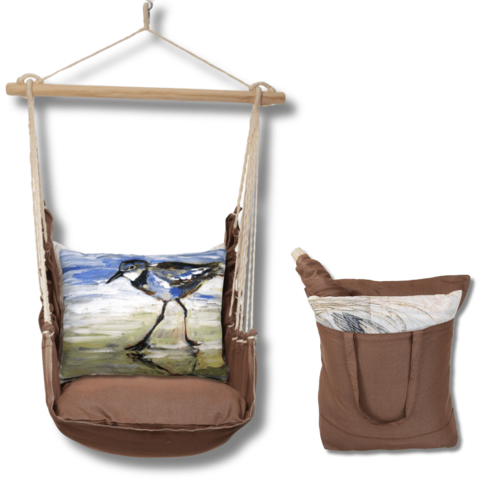 Swing Set 4 piece - Chocolate Solid w/ Sandpiper <br>(Item # chsw402-sp) - Image 2
