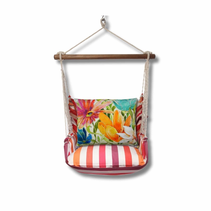 Swing Set 4 piece - Cristina Stripe w/ Tropical 1 <br>(Item # crtrp1-sp) - Image 3