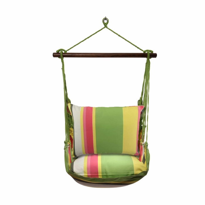 Swing Set 4 piece - Fresh Lime Stripe w/ Fresh Lime Stripe Pillow <br>(Item # fl168-sp) - Image 3