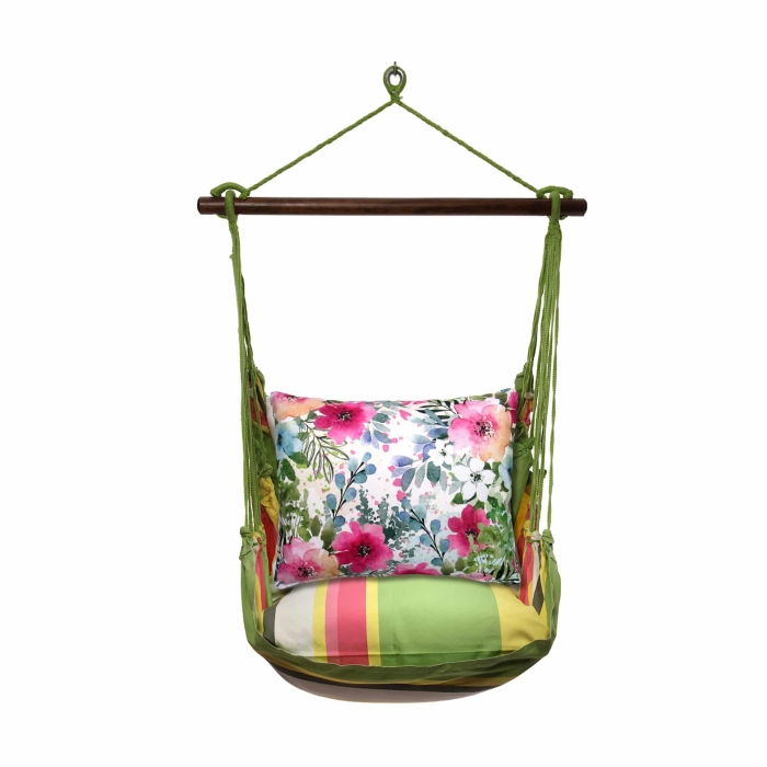 Swing Set 4 piece - Fresh Lime Stripe w/ Meadow Dance 1 <br>(Item # fljh461-sp) - Image 3