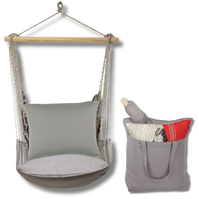 Swing Set 4 piece - Gray Solid w/ Gray Solid <br>(Item # gr324-sp) - Image 2