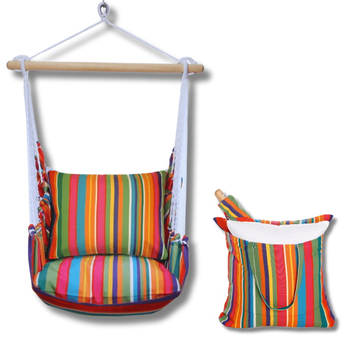 Swing Set 4 piece - Le Jardin Stripe w/ Le Jardin Stripe <br>(Item # lj119-sp) - Image 2