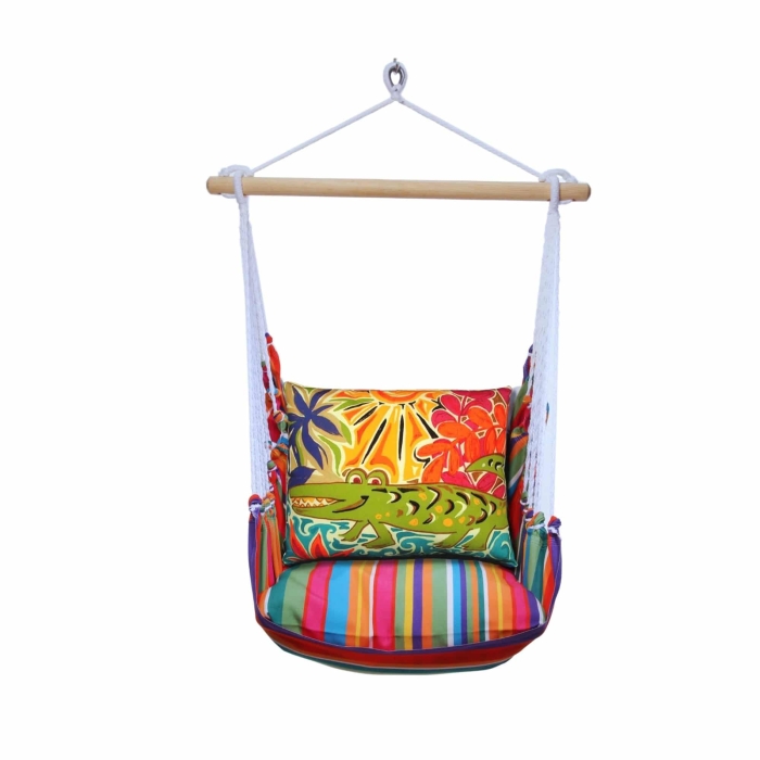 Swing Set 4 piece - Le Jardin Stripe w/ Alligator <br>(Item # ljal-sp) - Image 3