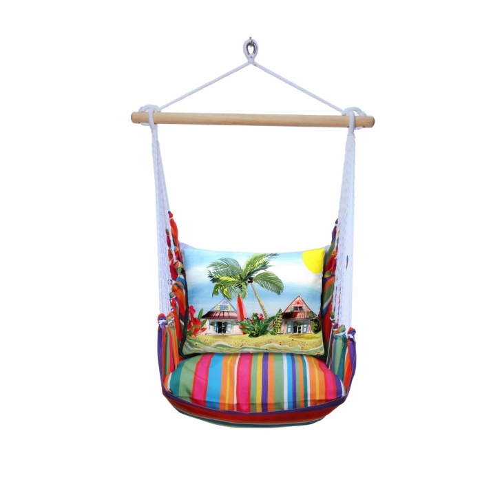Swing Set 4 piece - Le Jardin Stripe w/ Surf Shack <br>(Item # ljlz302-sp) - Image 3