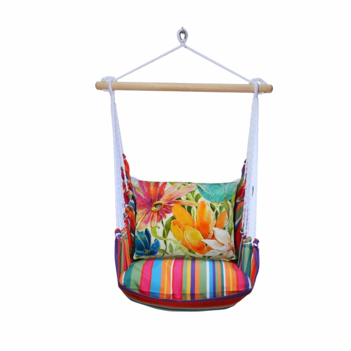 Swing Set 4 piece - Le Jardin Stripe w/ Tropical 1 <br>(Item # ljtrp1-sp) - Image 3