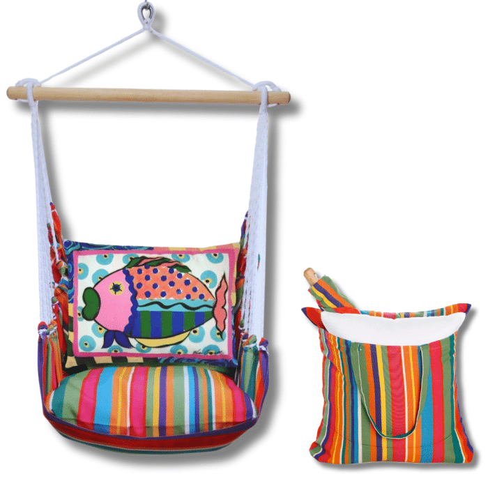 Swing Set 4 piece - Le Jardin Stripe w/ Fish <br>(Item # ljvc-sp) - Image 2