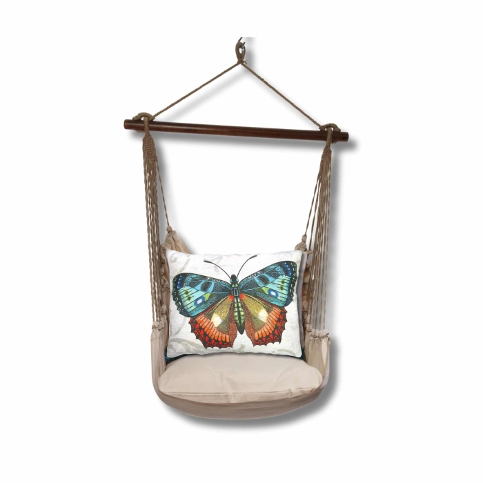 Swing Set 4 piece - Latte Solid w/ Butterfly M2 <br>(Item # ltsn302-sp) - Image 3