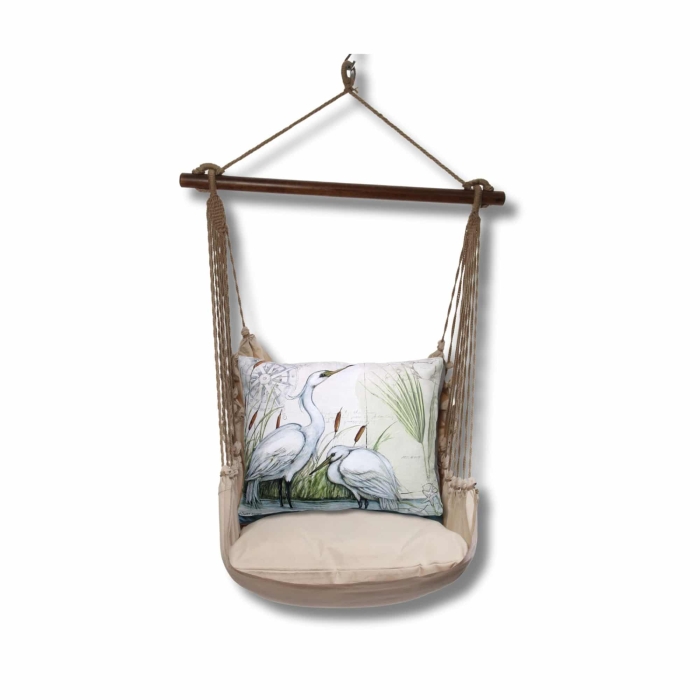 Swing Set 4 piece - Latte Solid w/ Heron Pair <br>(Item # ltsw101-sp) - Image 3