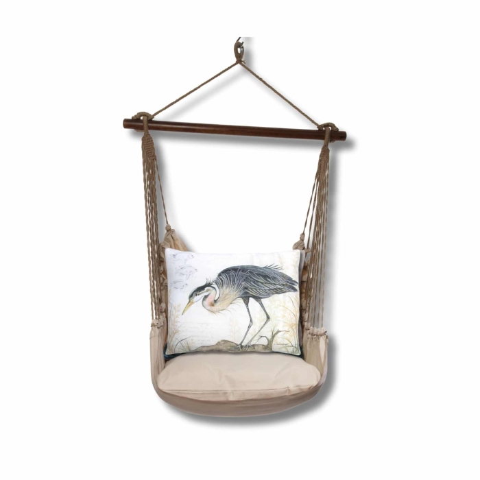 Swing Set 4 piece - Latte Solid w/ Heron on Limb <br>(Item # ltsw903-sp) - Image 3