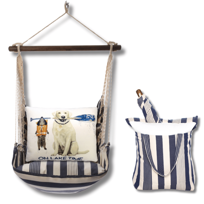 Swing Set 4 piece - Marina Stripe w/ Lake Time <br>(Item # mamlt302-sp) - Image 2