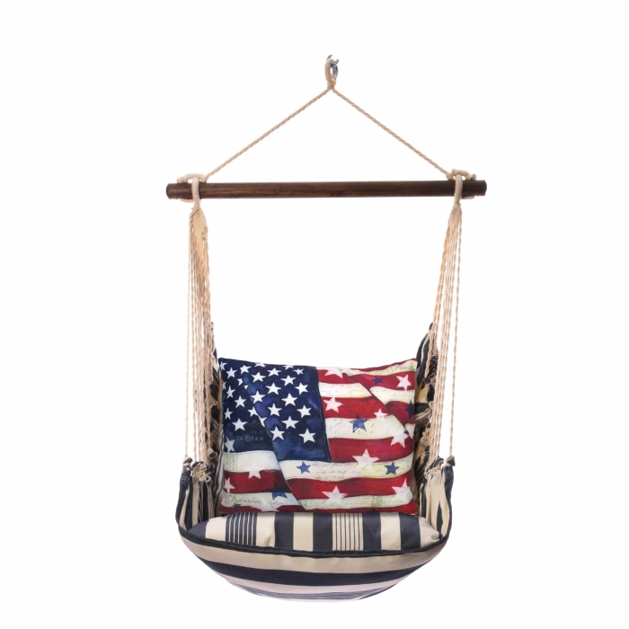 Swing Set 4 piece - Marina Stripe w/ American Flag with Stars <br>(Item # masw469-sp) - Image 3