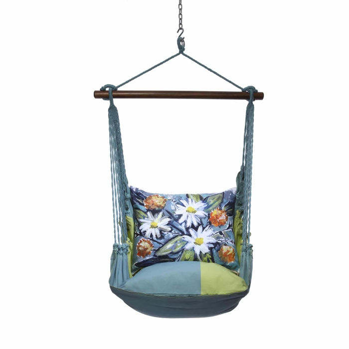 Swing Set 4 piece - Meadow Mist Stripe w/ Floral Impressions <br>(Item # mmls901-sp) - Image 3