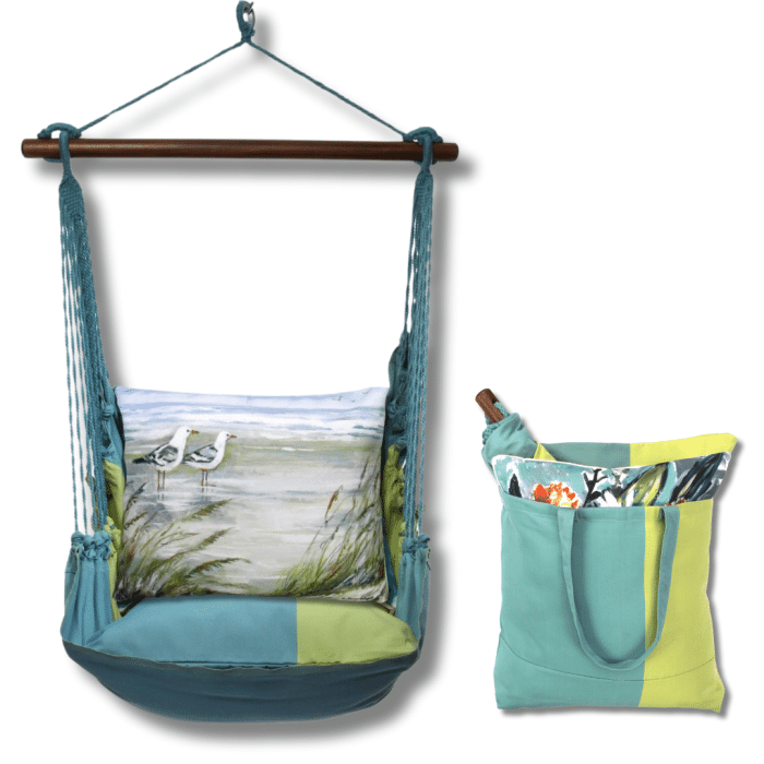 Swing Set 4 piece - Meadow Mist Stripe w/ Seagulls <br>(Item # mmsw463-sp) - Image 2