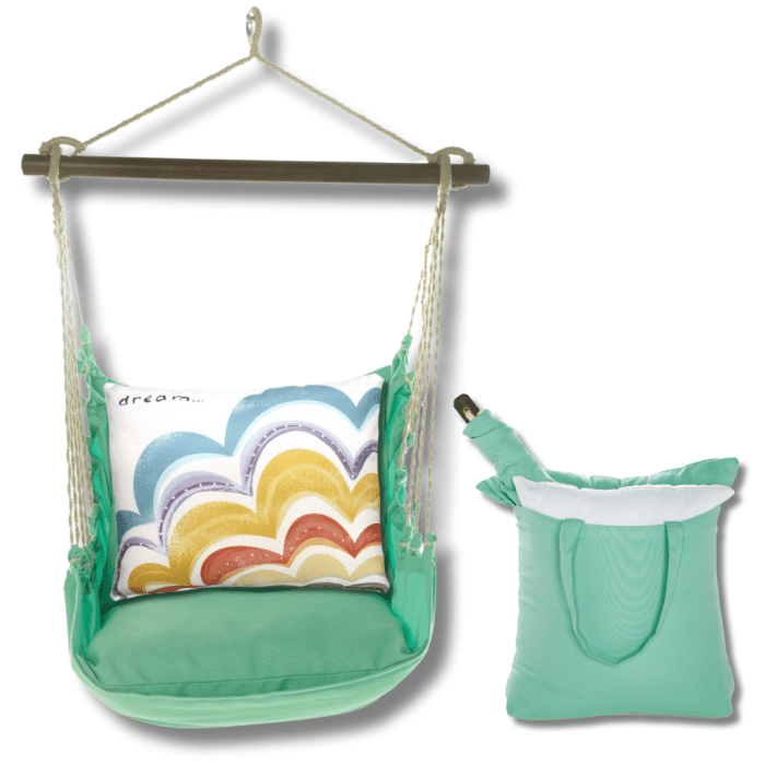 Swing Set 4 piece - Seafoam Green Solid w/ Dream <br>(Item # sfjf461-sp) - Image 2