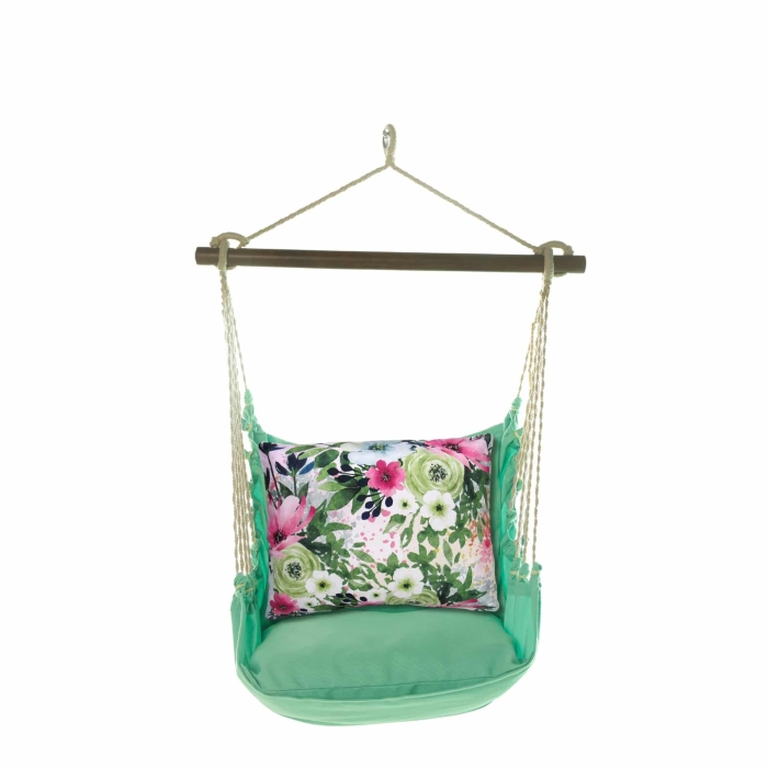 Swing Set 4 piece - Seafoam Green Solid w/ Meadow Dance 2 <br>(Item # sfjh462-sp) - Image 3