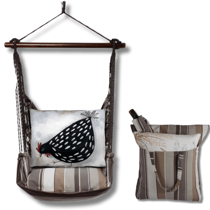 Swing Set 4 piece - Slate Gray Stripe w/ Good Chick <br>(Item # right) <br>(Item # sgll401-sp) - Image 2