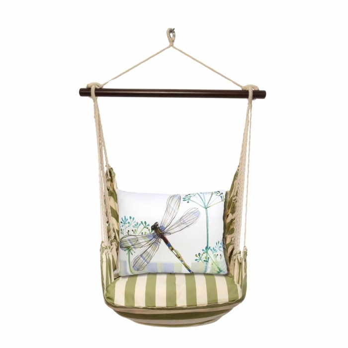 Swing Set 4 piece - Summer Palms Stripe w/ Dragonfly Wisp <br>(Item # sprr604-sp) - Image 3