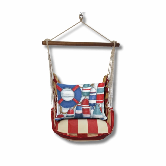 Swing Set 4 piece - Americana Stripe w/ Red and Blue Buoys <br>(Item # sws-am-sw2507) - Image 3